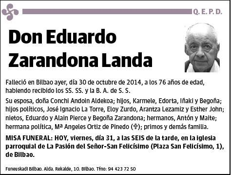 ZARANDONA LANDA,EDUARDO