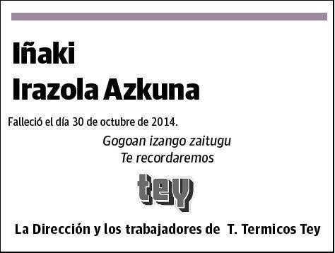 IRAZOLA AZKUNA,IÑAKI