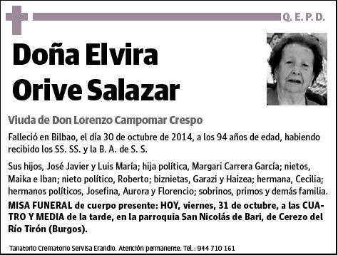 ORIVE SALAZAR,ELVIRA