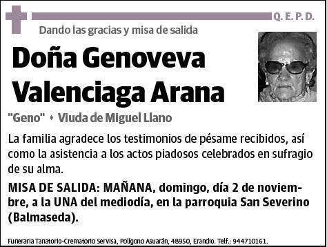 VALENCIAGA ARANA,GENOVEVA