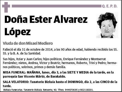 ALVAREZ LOPEZ,ESTER