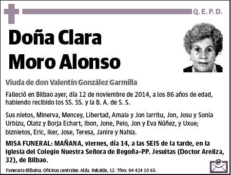 MORO ALONSO,CLARA