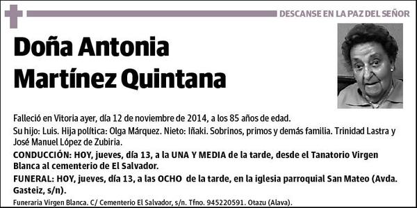 MARTINEZ QUINTANA,ANTONIA