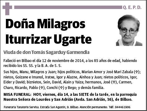 ITURRIZAR UGARTE,MILAGROS