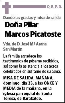 MARCOS PICATOSTE,PILAR