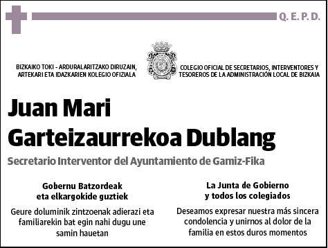 GARTEIZAURREKOA DUBLANG,JUAN MARI