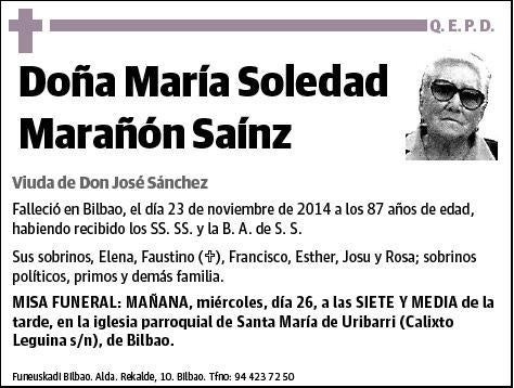 MARAÑON SAINZ,MARIA SOLEDAD