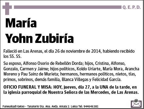 YOHN ZUBIRIA,MARIA