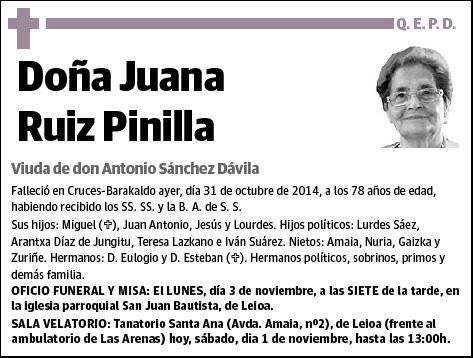 RUIZ PINILLA,JUANA