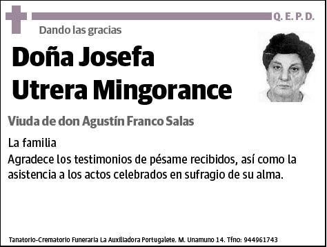 UTRERA MINGORANCE,JOSEFA