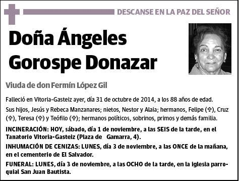 GOROSPE DONAZAR,ANGELES