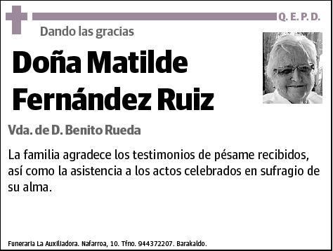 FERNANDEZ RUIZ,MATILDE