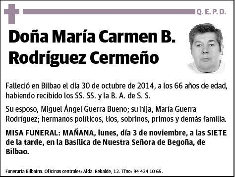 RODRIGUEZ CERMEÑO,MARIA CARMEN B.