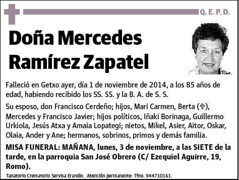 RAMIREZ ZAPATEL,MERCEDES