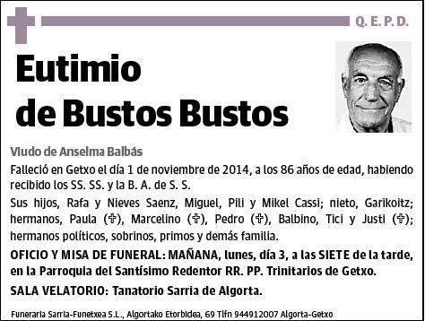 DE BUSTOS BUSTOS,EUTIMIO