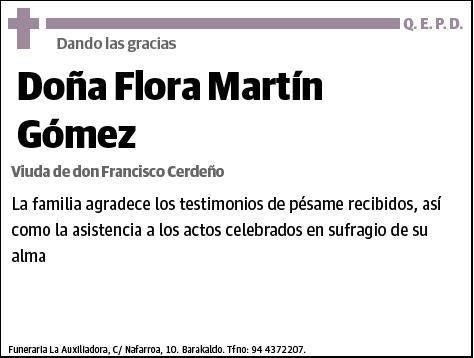 MARTIN GOMEZ,FLORA