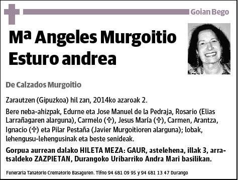 MURGOITIO ESTURO,Mª ANGELES