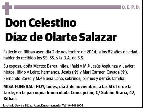 DIAZ DE OLARTE SALAZAR,CELESTINO