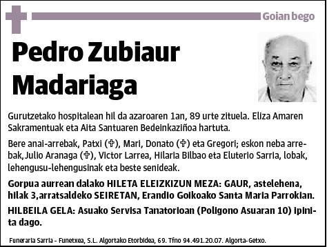 ZUBIAUR MADARIAGA,PEDRO