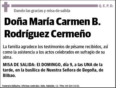 RODRIGUEZ CERMEÑO,MARIA CARMEN B.