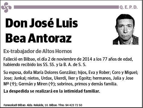 BEA ANTORAZ,JOSE LUIS