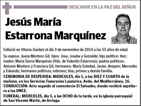 ESTARRONA MARQUINEZ,JESUS MARIA