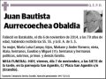 AURRECOECHEA OBALDIA,JUAN BAUTISTA