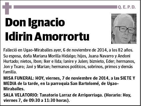 IDIRIN AMORRORTU,IGNACIO