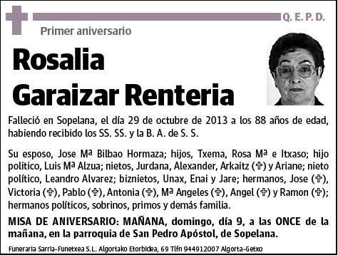 GARAIZAR RENTERIA,ROSALIA