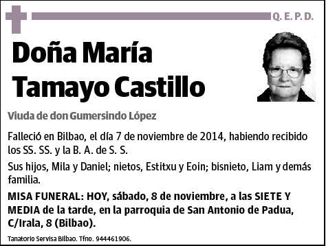 TAMAYO CASTILLO,MARIA