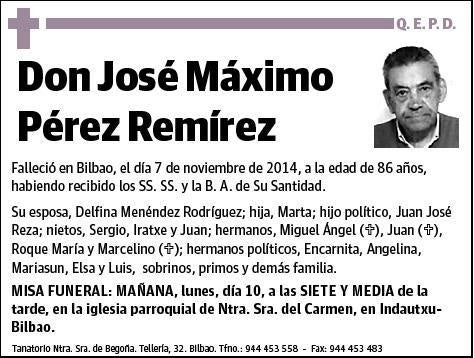 PEREZ REMIREZ,JOSE MAXIMO