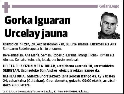 IGUARAN URCELAY,GORKA