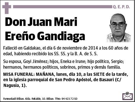 EREÑO GANDIAGA,JUAN MARI