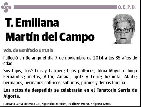 MARTIN DEL CAMPO,T. EMILIANA