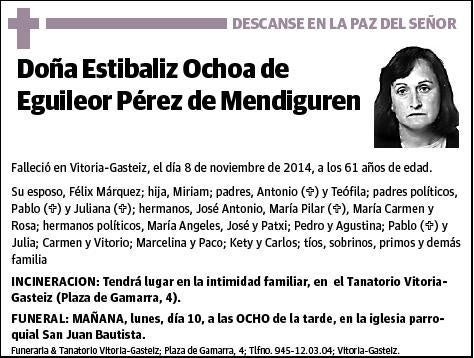 OCHOA DE EGUILEOR PEREZ DE MENDIGUREN,ESTIBALIZ