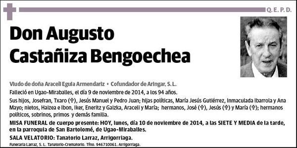 CASTAÑIZA BENGOECHEA,AUGUSTO