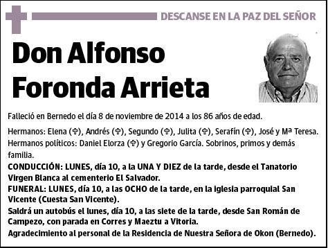 FORONDA ARRIETA,ALFONSO