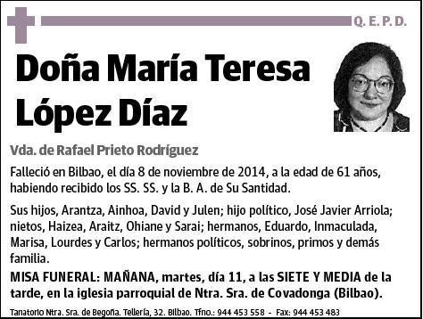 LOPEZ DIAZ,MARIA TERESA