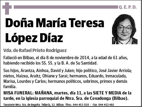 LOPEZ DIAZ,MARIA TERESA