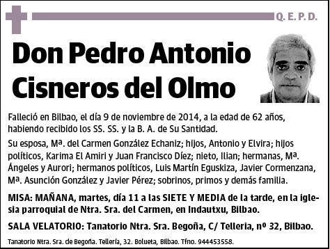 CISNEROS DEL OLMO,PEDRO ANTONIO