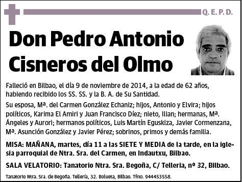 CISNEROS DEL OLMO,PEDRO ANTONIO