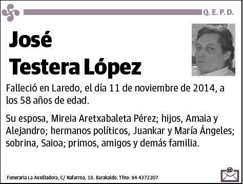 TESTERA LOPEZ,JOSE