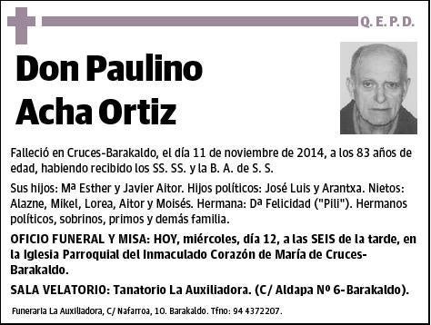 ACHA ORTIZ,PAULINO