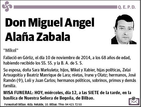 ALAÑA ZABALA,MIGUEL ANGEL