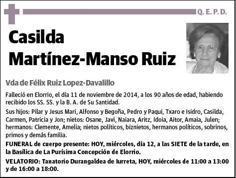 MARTINEZ-MANSO RUIZ,CASILDA