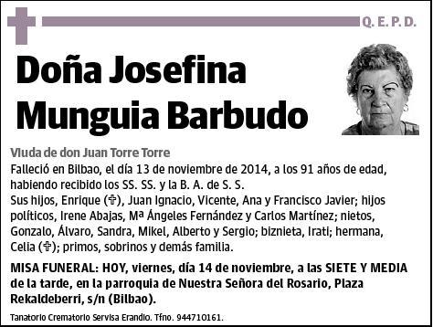 MUNGUIA BARBUDO,JOSEFINA