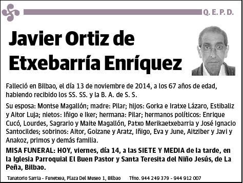 ORTIZ DE ETXEBARRIA ENRIQUEZ,JAVIER