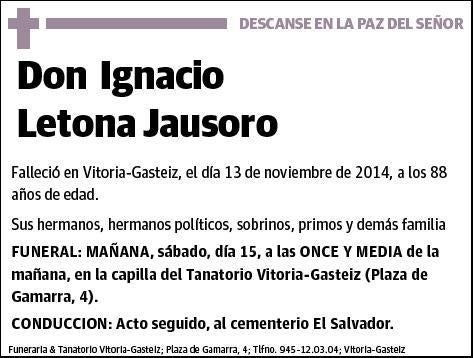 LETONA JAUSORO,IGNACIO