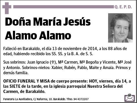 ALAMO ALAMO,MARIA JESUS