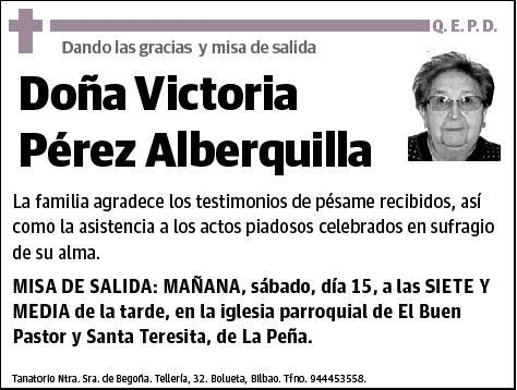 PEREZ ALBERQUILLA,VICTORIA